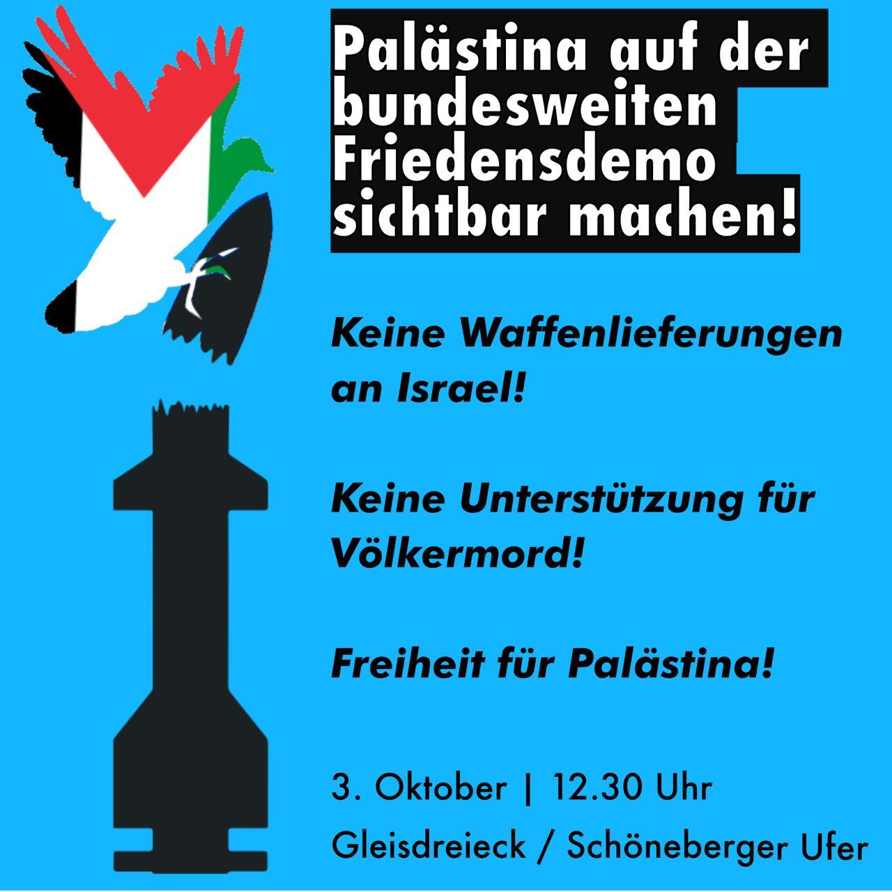 Nie wieder gilt für alle! Aufruf zur Teilnahme an der Friedensdemonstration am 3. Oktober in Berlin